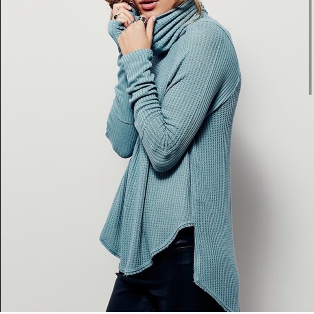 Free People | Kristina Waffle Knit Cowl-Neck Top